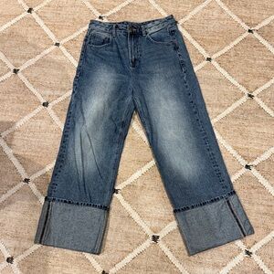 Miou Muse cuffed jeans size medium EUC